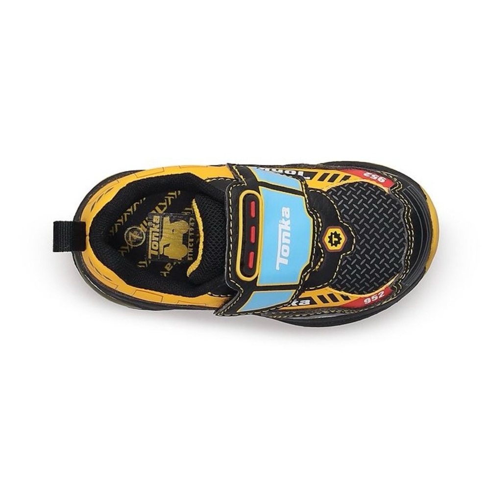 Tonka Kids Black, Yellow, and Blue Dump Truck Light up Sneakers- New without tag